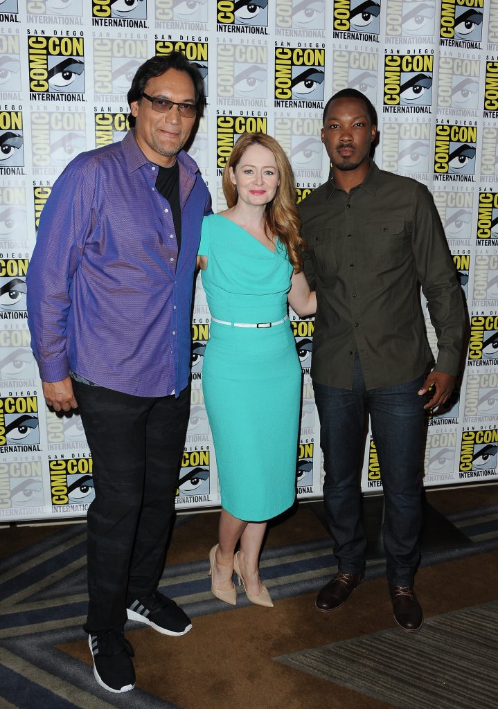 Jimmy Smits, Miranda Otto and Corey Hawkins at 24: Legacy Comic-Con Press Room