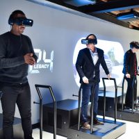 Corey Hawkins and Howard Gordon try Samsung VR at FOX & Samsung "24: Legacy" Screening and Panel Discussion