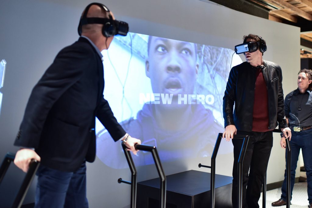 Howard Gordon and Charlie Hofheimer use Virtual Reality at FOX & Samsung "24: Legacy" Screening and Panel Discussion