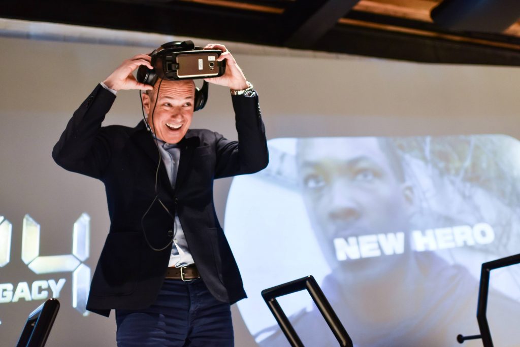 Howard Gordon using Samsung VR at FOX & Samsung "24: Legacy" Screening and Panel Discussion
