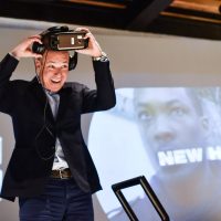 Howard Gordon using Samsung VR at FOX & Samsung "24: Legacy" Screening and Panel Discussion