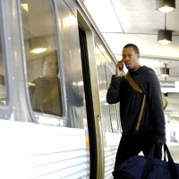 Eric Carter (Corey Hawkins) boards train in 24: Legacy Episode 3