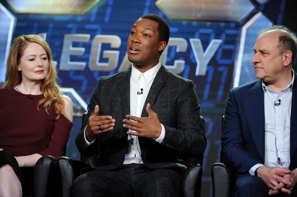 Miranda Otto, Corey Hawkins, Producer Evan Katz at 24: Legacy Panel during FOX Winter TCA 2017