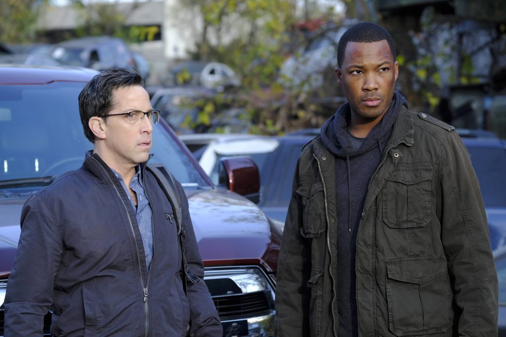 Dan Bucatinsky and Corey Hawkins in 24: Legacy Episode 7