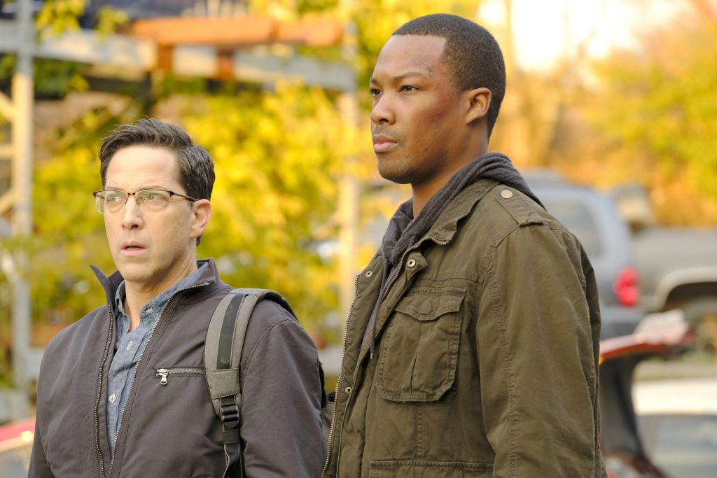 Dan Bucatinsky and Corey Hawkins in 24: Legacy Episode 7