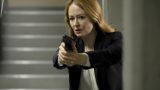 Rebecca Ingram with gun inside CTU - 24: Legacy Episode 9