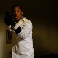 Corey Hawkins as Eric Carter with gun in 24: Legacy Episode 11